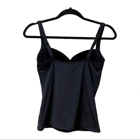 Sea Level Twist Front Tankini in Black (6)